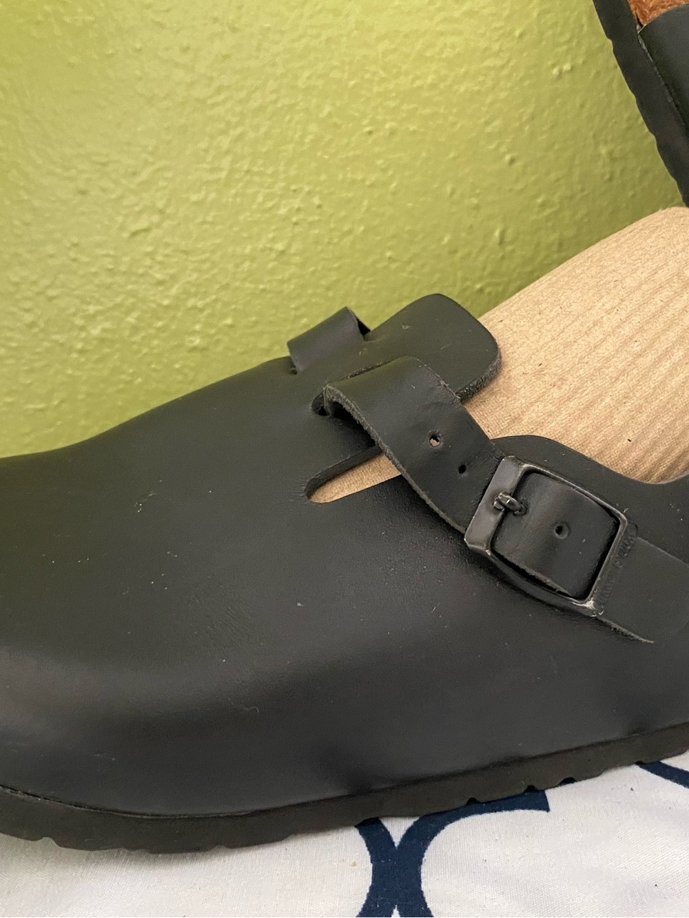 Pre-owned Birkenstock Boston Clog with Strap 39/8 in black sandal Women’s - Picture 2 of 11